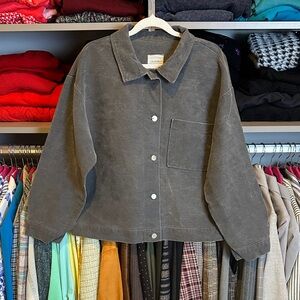 W. Second gray long sleeve 3 pocket front button closure jacket size OS NWOT